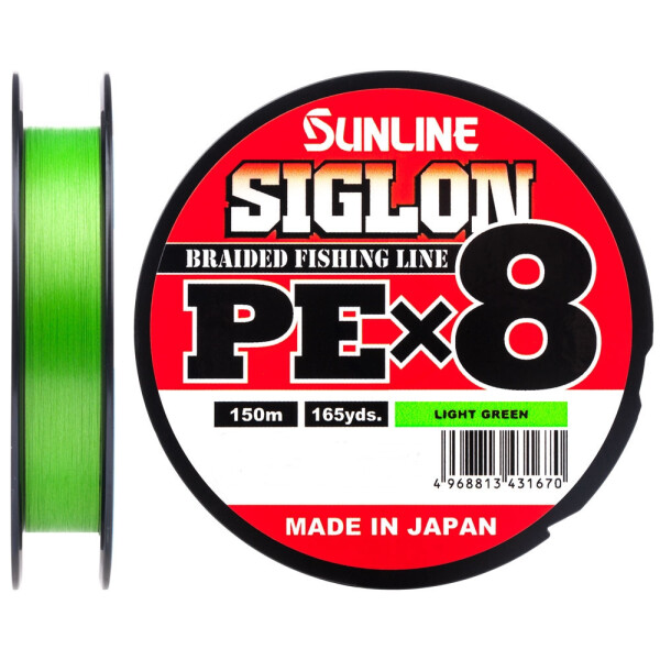 

Шнур Sunline Siglon PE X8 Light Green 150m #2.0/0.242mm 35lb/15.5kg