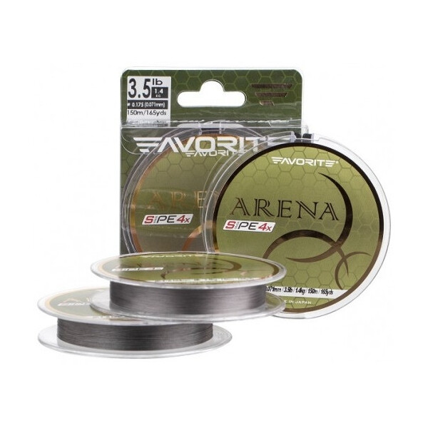 

Шнур Favorite Arena PE Silver Gray 4x 100m #0.4/0.104mm 3.5kg