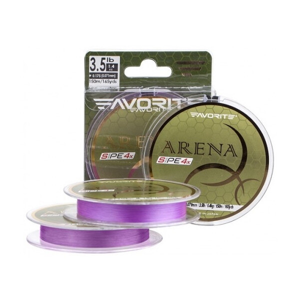 

Шнур Favorite Arena PE Purple 4x 150m #0.4/0.104mm 3.5kg