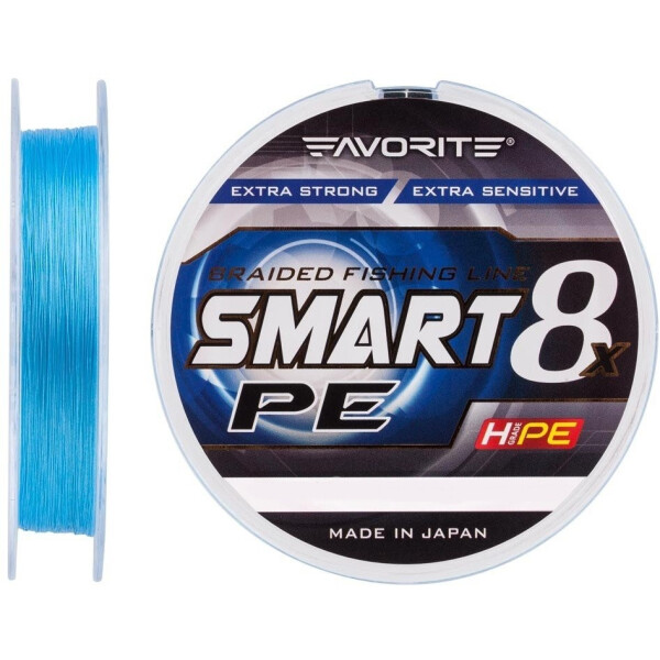 

Шнур Favorite Smart PE Sky Blue 8x 150m #1.0/0.171mm 8.7kg