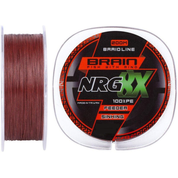 

Шнур Brain NRG 8X sinking Brown 200m 0.08mm 7.2kg