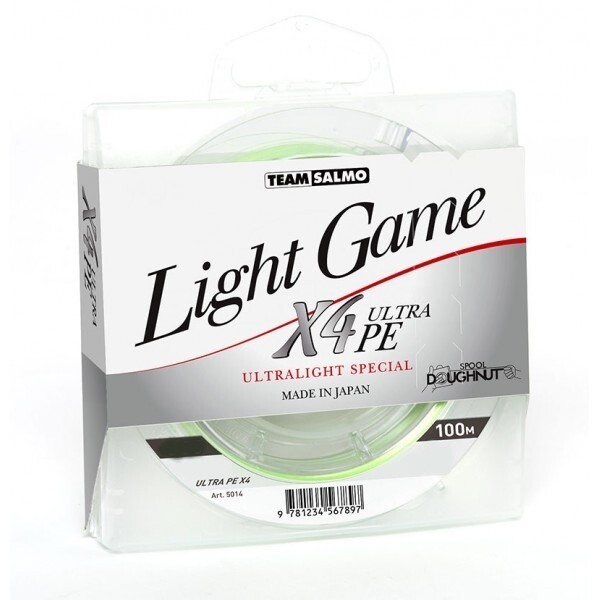 

Шнур Team Salmo Light Game X4 Ultra PE 100m #0.4/0.064mm 6lb/2.65kg (5014-006)