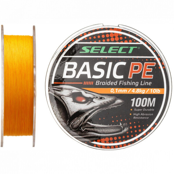 

Шнур Select Basic PE Orange 100m 0.10mm 10LB/4.8kg