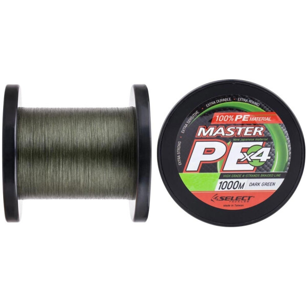 

Шнур Select Master PE Dark Green X4 1000m 0.08mm 11kg