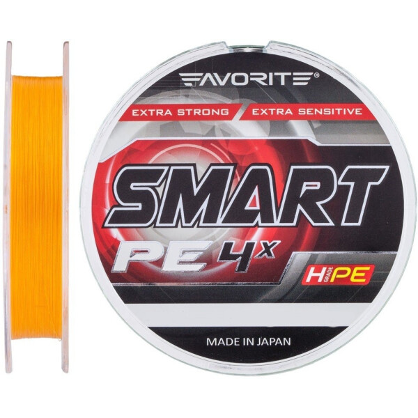 

Шнур Favorite Smart PE Orange 4x 150m #0.3/0.09mm 2.3kg