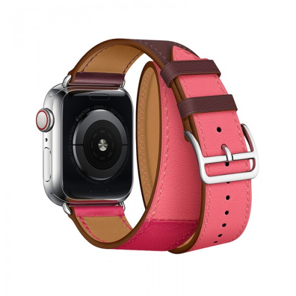 

Coteetci W36 Long Fashion Leather Band For Apple Watch 42mm/44mm Bordeaux, Rose Extreme with Rose Azalee (WH5261-44-BRR)