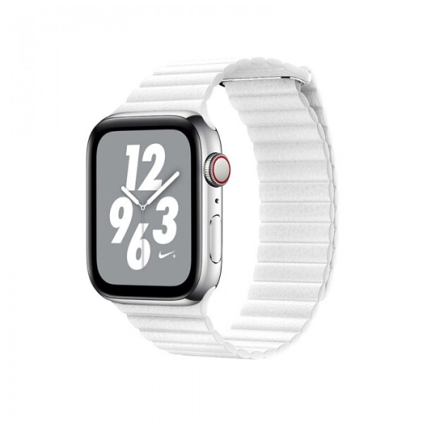 

Coteetci W7 Leather Magnet Band For Apple Watch 42mm/44mm (WH5206-WH)