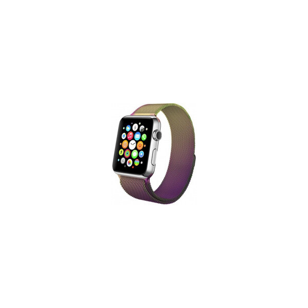 Акція на Металлический ремешок Milanese для Apple Watch 40 мм Rainbow (2521292) від Allo UA