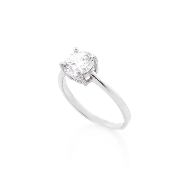 

Серебряное кольцо с фианитом 111898 Оникс, 15.5 размер