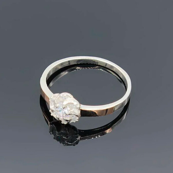 

Серебряное кольцо Diva Гламур с золотыми вставками 16.5 (001к)