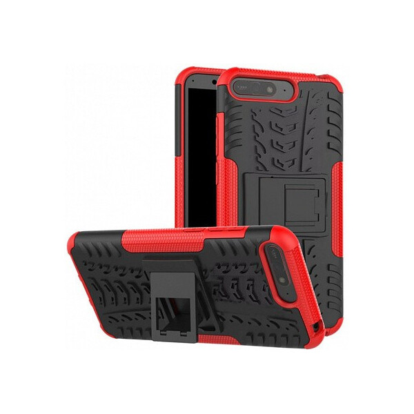 

Чехол-накладка TOTO Dazzle Kickstand 2 in 1 Case Huawei Y6 2018 Red'