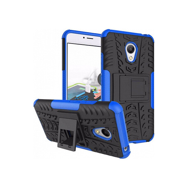 

Чехол-накладка TOTO Dazzle Kickstand 2 in 1 Case Meizu M3S Blue'