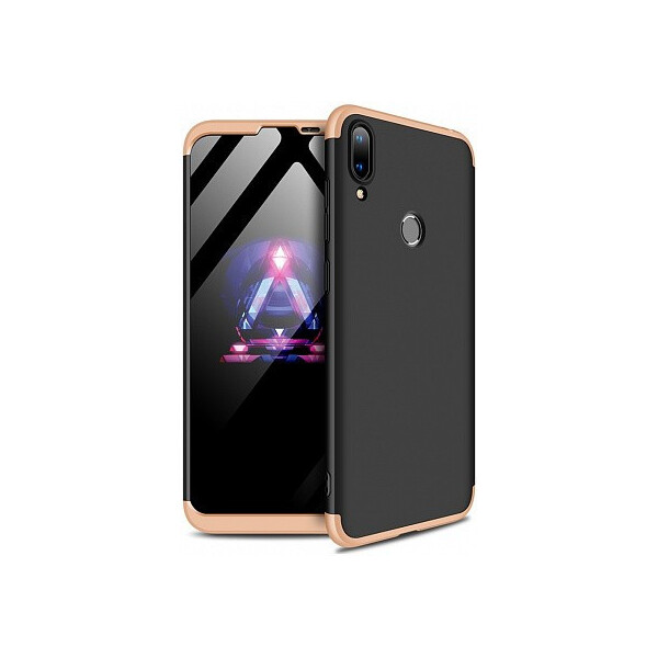 

Чехол-накладка GKK 3 in 1 Hard PC Case Huawei Y7 2019 Gold/Black'