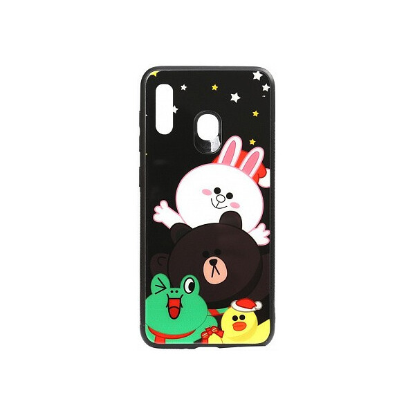 

Чехол-накладка TOTO Cartoon Print Glass Case Huawei Y7 2019 Line friends all about'
