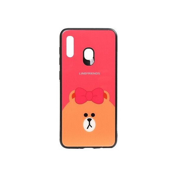 

Чехол-накладка TOTO Cartoon Print Glass Case Huawei Y7 2019 Line friends Brown'