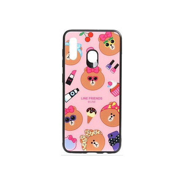 

Чехол-накладка TOTO Cartoon Print Glass Case Huawei Y7 2019 Line friends Linc'