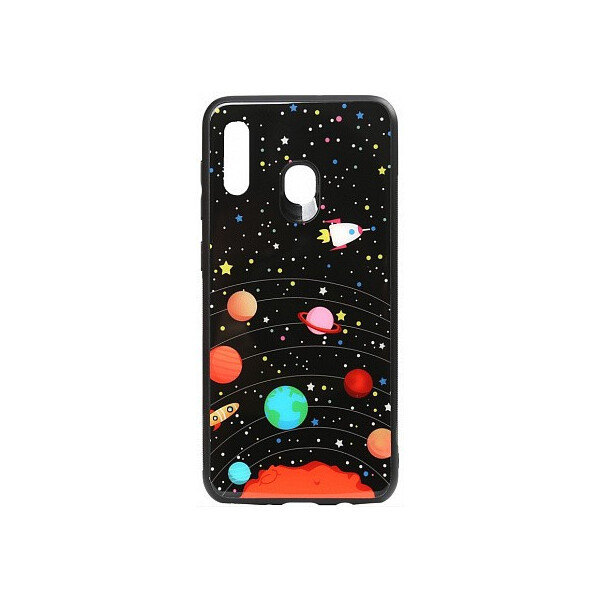 

Чехол-накладка TOTO Cartoon Print Glass Case Huawei Y7 2019 Planets'