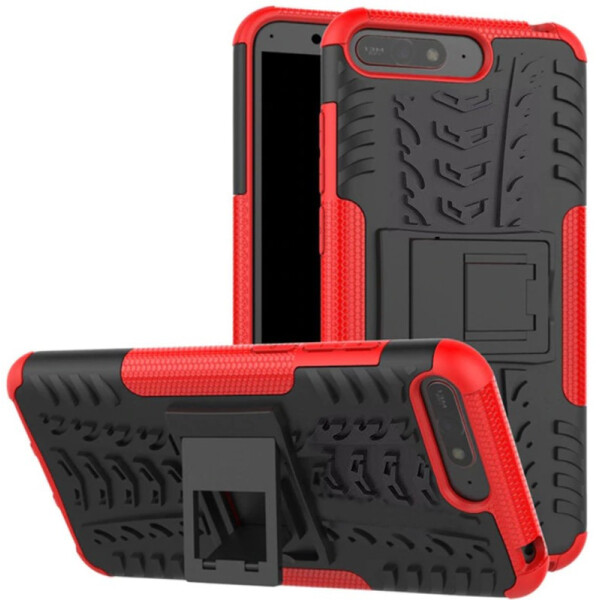 

Чехол-накладка TOTO Dazzle Kickstand 2 in 1 Case Huawei Y6 2018 Red