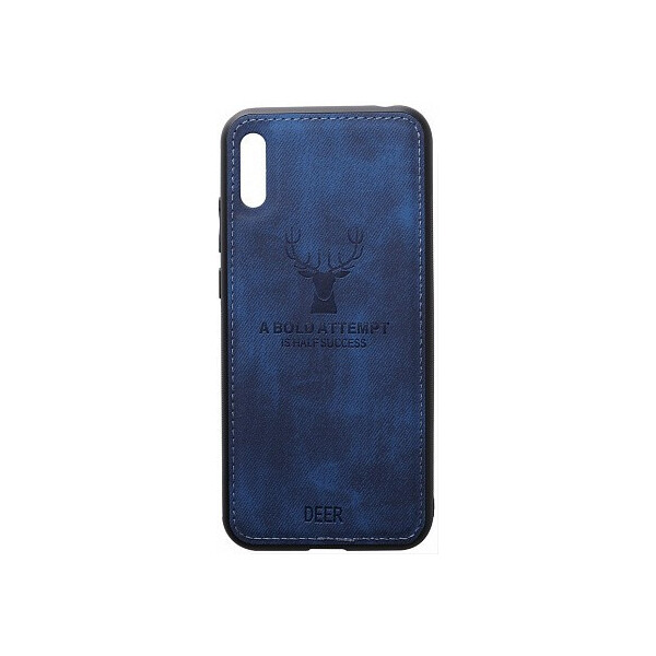 

Чехол-накладка TOTO Deer Shell With Leather Effect Case Huawei Y6 2019 Dark Blue'