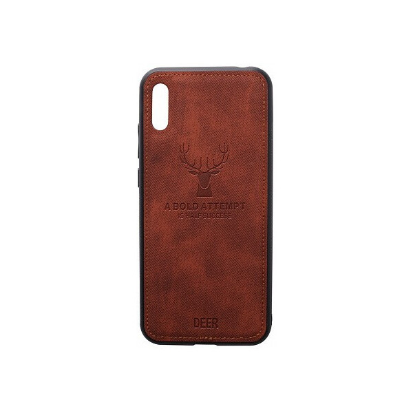 

Чехол-накладка TOTO Deer Shell With Leather Effect Case Huawei Y6 2019 Brown'