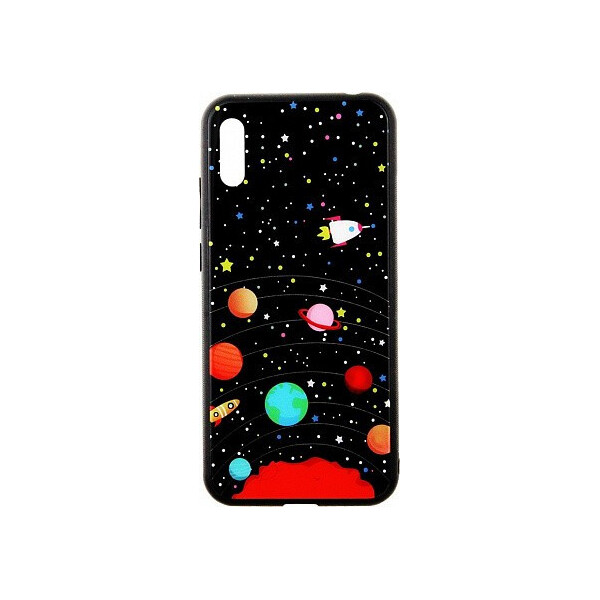 

Чехол-накладка TOTO Cartoon Print Glass Case Huawei Y6 2019 Planets'