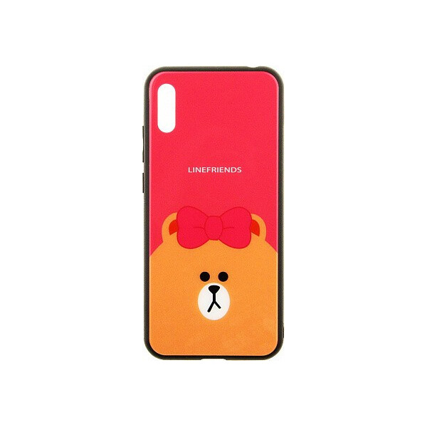 

Чехол-накладка TOTO Cartoon Print Glass Case Huawei Y6 2019 Line friends Brown'