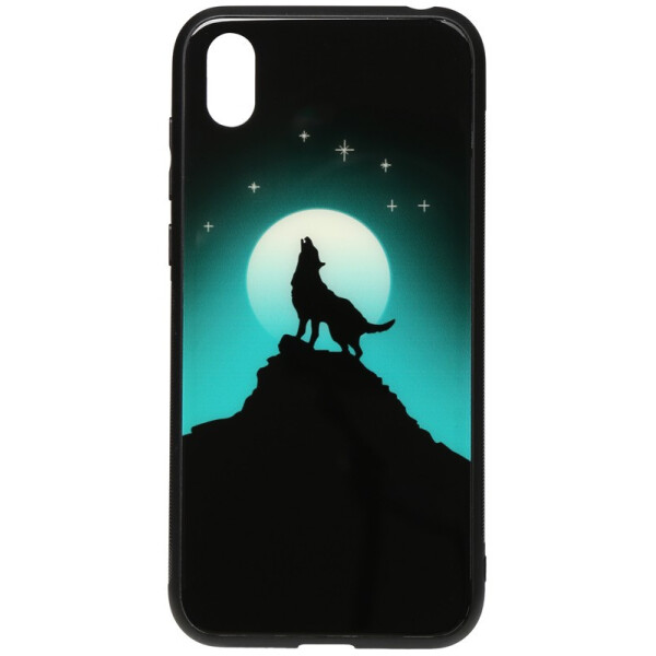 

Чехол-накладка TOTO Night Light Print Glass Case Huawei Y5 2019 Howling Wolf