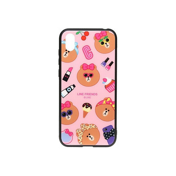 

Чехол-накладка TOTO Cartoon Print Glass Case Huawei Y5 2019 Line friends Linc'