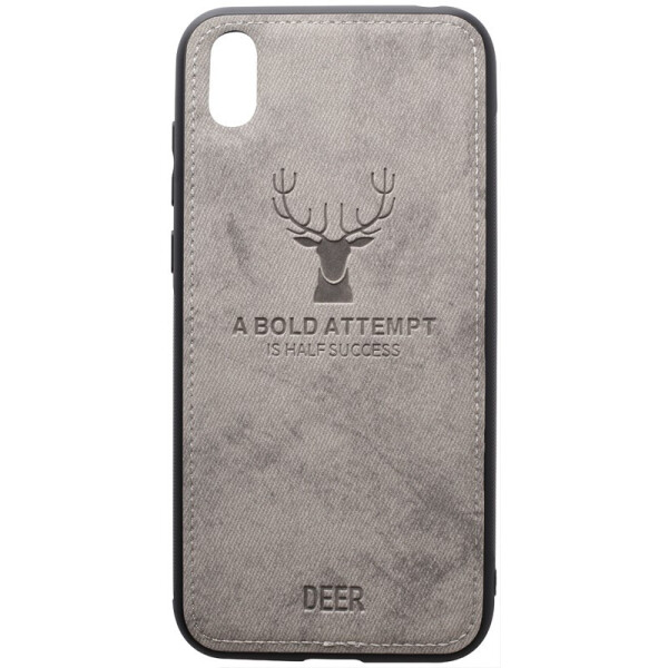 

Чехол-накладка TOTO Deer Shell With Leather Effect Case Huawei Y5 2019 Grey
