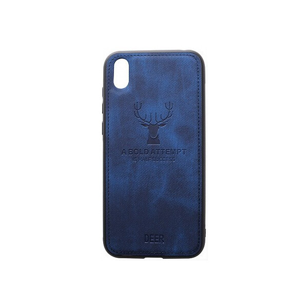 

Чехол-накладка TOTO Deer Shell With Leather Effect Case Huawei Y5 2019 Dark Blue'