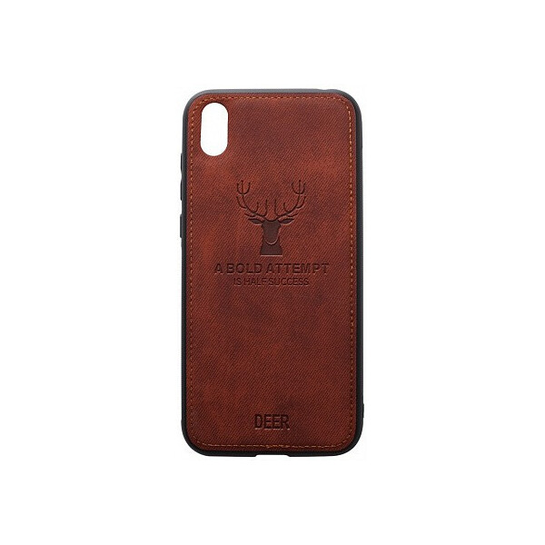 

Чехол-накладка TOTO Deer Shell With Leather Effect Case Huawei Y5 2019 Brown'