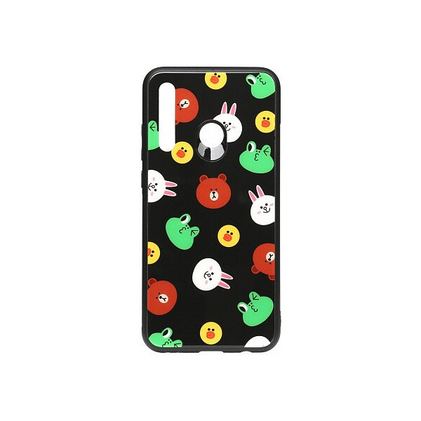 

Чехол-накладка TOTO Cartoon Print Glass Case Huawei P Smart Z Line friends Black'