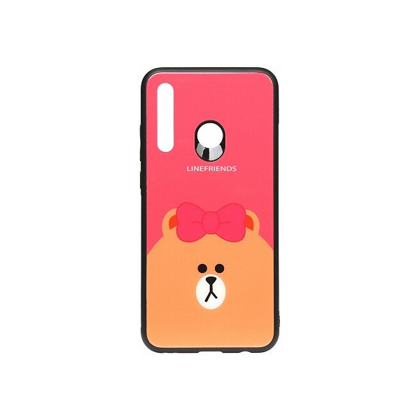 

Чехол-накладка TOTO Cartoon Print Glass Case Huawei P Smart+ 2019 Line friends Brown'