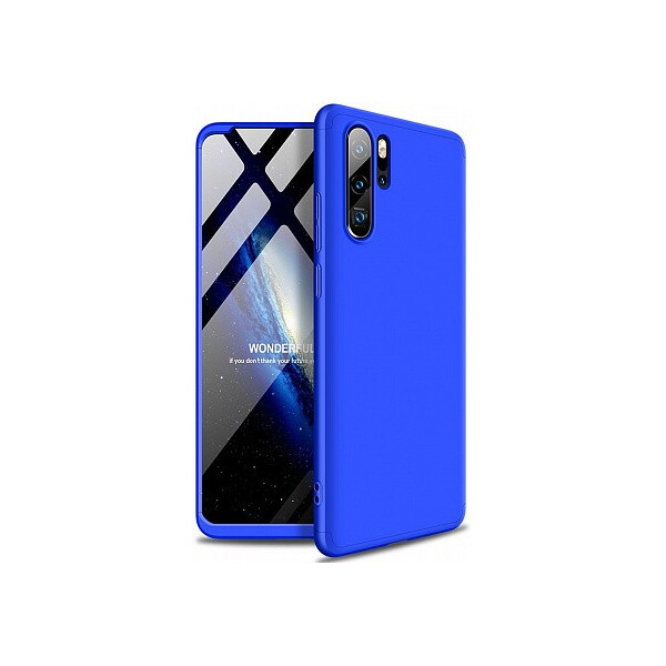 

Чехол-накладка GKK 3 in 1 Hard PC Case Huawei P30 Pro Blue'