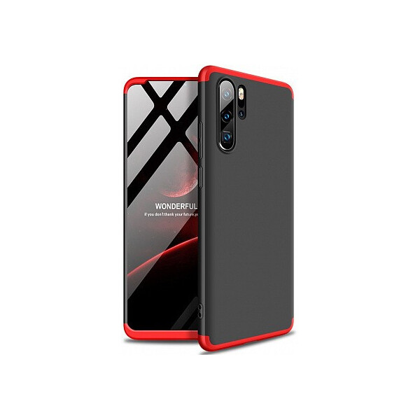 

Чехол-накладка GKK 3 in 1 Hard PC Case Huawei P30 Pro Red/Black'