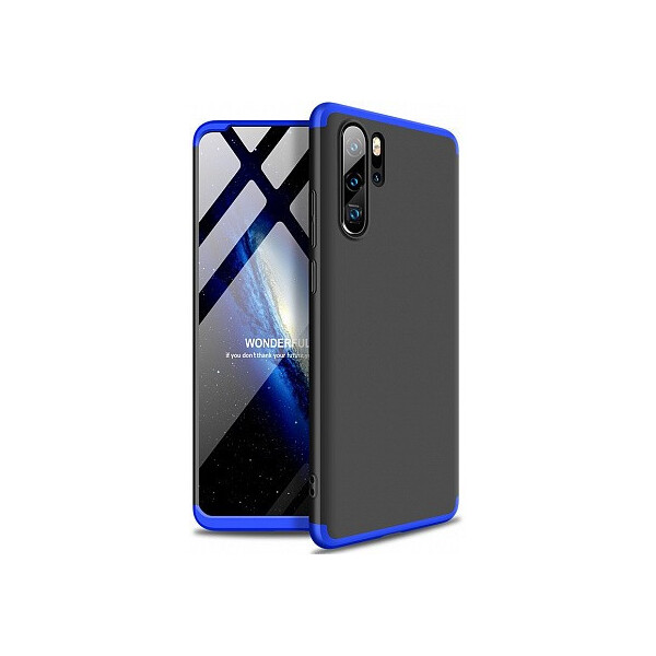 

Чехол-накладка GKK 3 in 1 Hard PC Case Huawei P30 Pro Blue/Black'