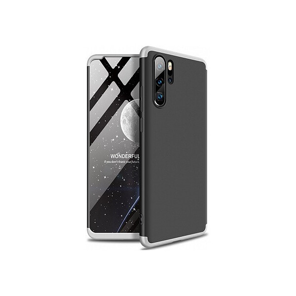 

Чехол-накладка GKK 3 in 1 Hard PC Case Huawei P30 Pro Silver/Black'