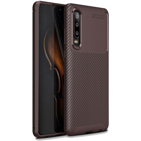 

Чехол-накладка Ipaky Carbon Fiber Series/Soft TPU Case Huawei P30 Brown