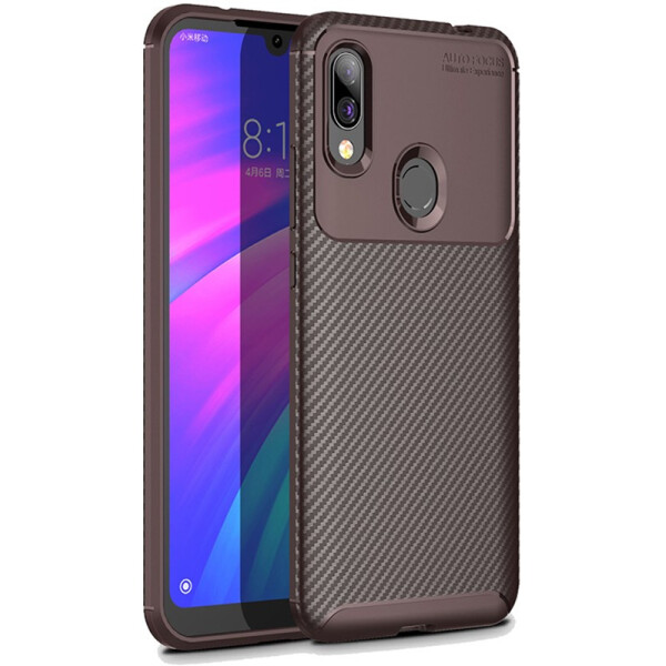 

Чехол-накладка Ipaky Carbon Fiber Series/Soft TPU Case Xiaomi Redmi 7 Brown