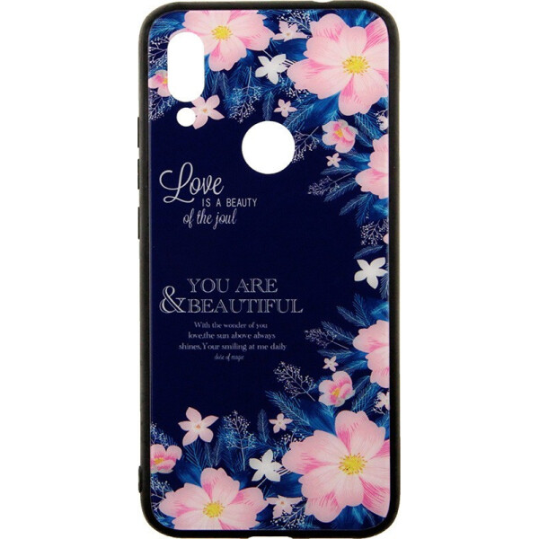 

Чехол-накладка TOTO Glass Fashionable Case Xiaomi Redmi 7 Flower Blue