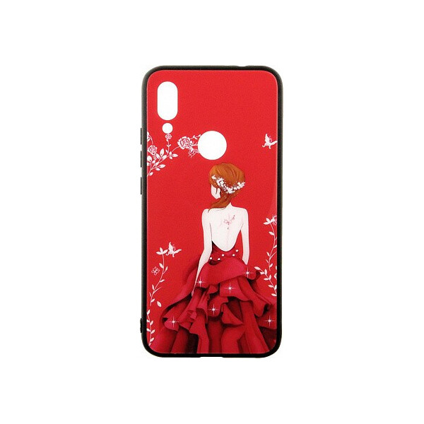 

Чехол-накладка TOTO Glass Fashionable Case Xiaomi Redmi 7 Red Dress Girl'