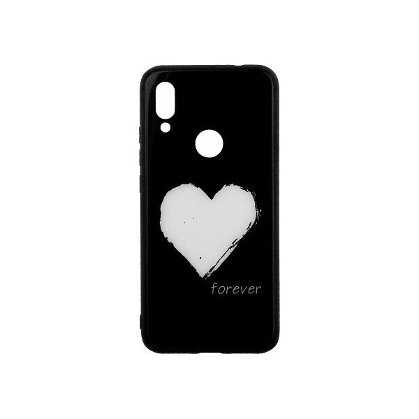 

Чехол-накладка TOTO Glass Fashionable Case Xiaomi Redmi 7 White Heart on Black'