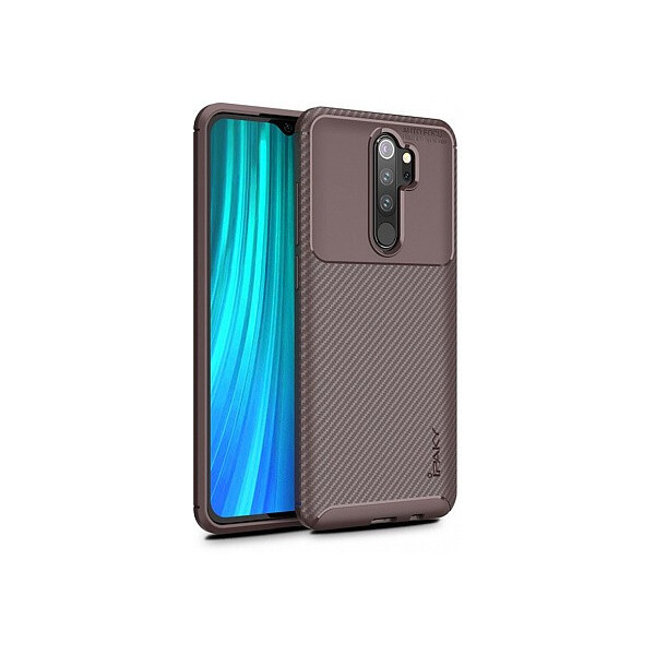 

Чехол-накладка Ipaky Carbon Fiber Series/Soft TPU Case Xiaomi Redmi Note 8 Pro Coffee'