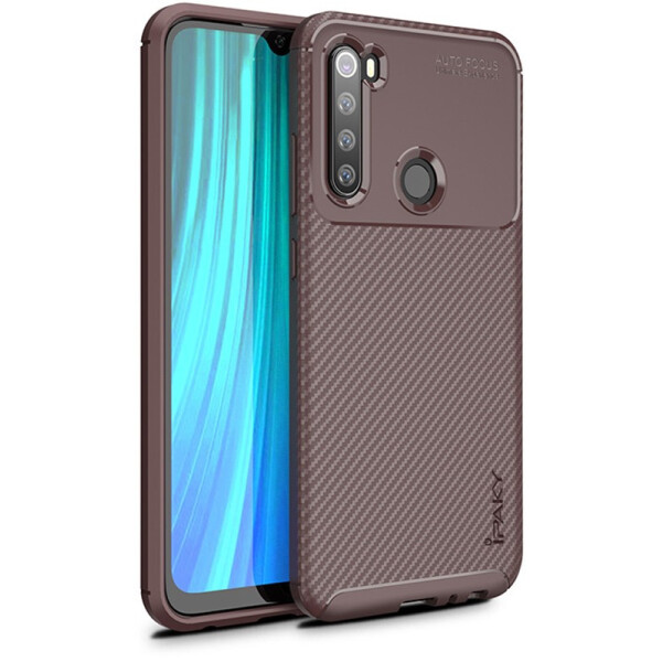 

Чехол-накладка Ipaky Carbon Fiber Series/Soft TPU Case Xiaomi Redmi Note 8 Coffee