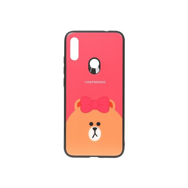 

Чехол-накладка TOTO Cartoon Print Glass Case Xiaomi Redmi Note 7 Line friends Brown'