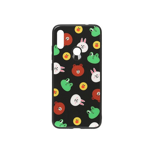 

Чехол-накладка TOTO Cartoon Print Glass Case Xiaomi Redmi Note 7 Line friends Black'