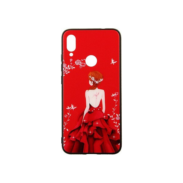 

Чехол-накладка TOTO Glass Fashionable Case Xiaomi Redmi Note 7 Red Dress Girl'