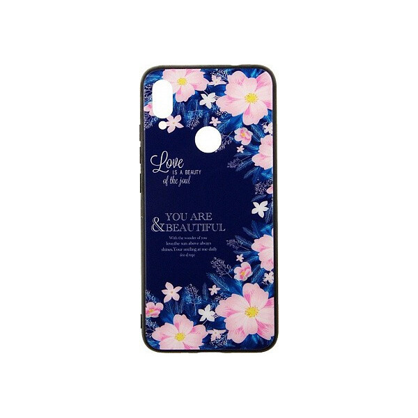 

Чехол-накладка TOTO Glass Fashionable Case Xiaomi Redmi Note 7 Flower on Blue'
