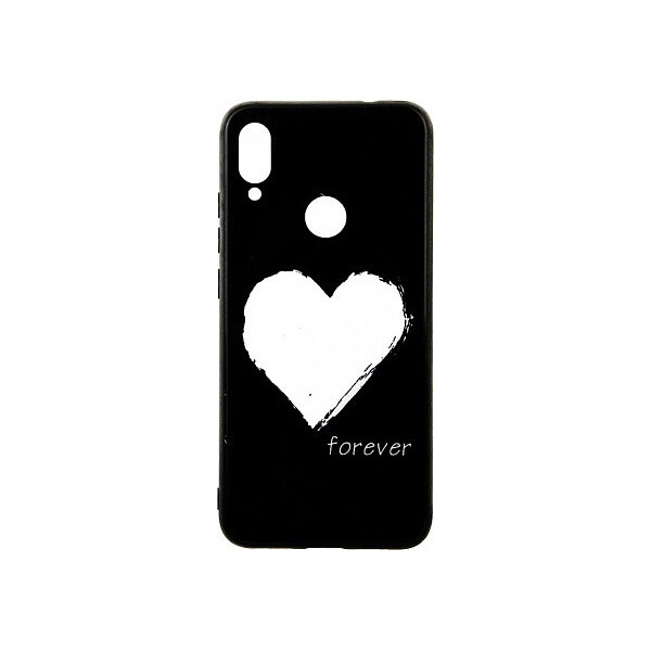 

Чехол-накладка TOTO Glass Fashionable Case Xiaomi Redmi Note 7 White Heart on Black'