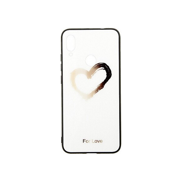 

Чехол-накладка TOTO Glass Fashionable Case Xiaomi Redmi Note 7 Heart on White'